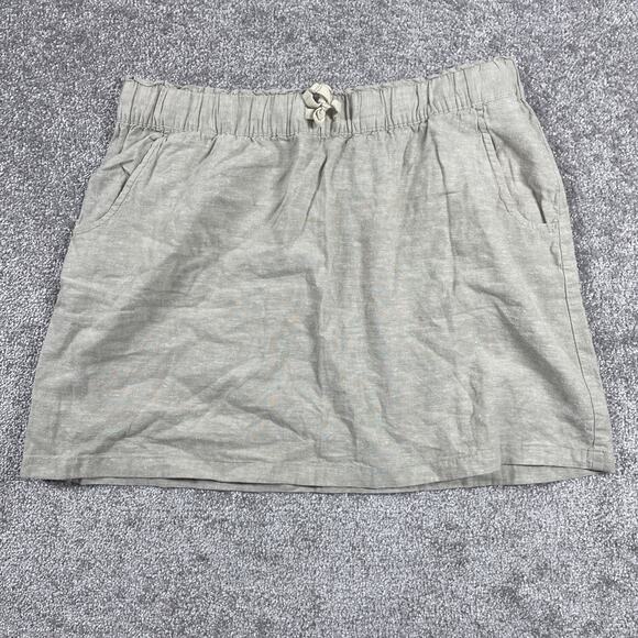 Patagonia Skirt Womens Medium Island Hemp Beach Organic Cotton Mini Tan Stretchy - Picture 1 of 9